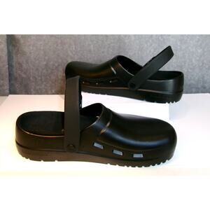 NIB Birkenstock Birki Air 2.0 Polyurethane Black EU 41 US W10 M 8 Nursing Clog